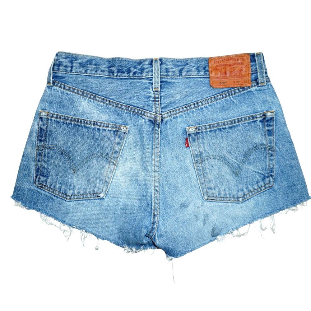 Levi’s 501 Premium Cutoff Denim Shorts – Size 32 (W32 L32 Reworked) - Picture 6 of 8